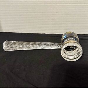 Val St Lambert Vintage Crystal Gavel Hammer